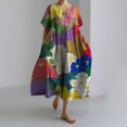 thumbnail image 1 of Robe à Imprimé Floral pour Femmes Manches Courtes Robe Décontractée d'Été Grande Taille, 1 of 10