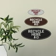 thumbnail image 3 of Signs ByLITA Oval Recycle here Sign - Laser-Engraved Lettering | Durable ABS Plastic | Vibrant Colors | Powerful Foam Tape (Red) - Medium, 3 of 7