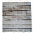 thumbnail image 2 of Ambesonne Rustic Shower Curtain, Simplistic Wooden Planks, 69"Wx75"L, Warm Taupe Grey Cocoa, 2 of 4