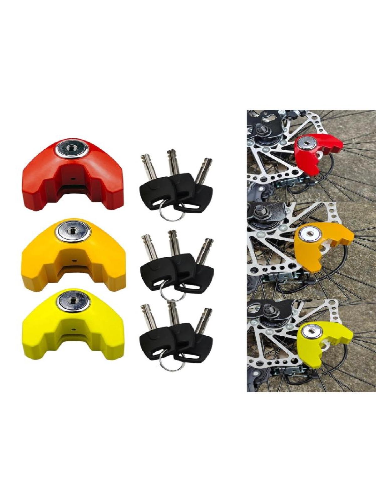 Anti-Theft Wheel Disc Brake Lock Padlock Bike Scooter Mountain Road MTB Cycling Rotor Disc Brake Wheel Lock with Keys