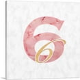 thumbnail image 1 of ARTCANVAS Chic Pink Gold Alphabet Number 6 Six Numeral Canvas Art Print - Size: 36" x 36" (0.75" Deep), 1 of 9
