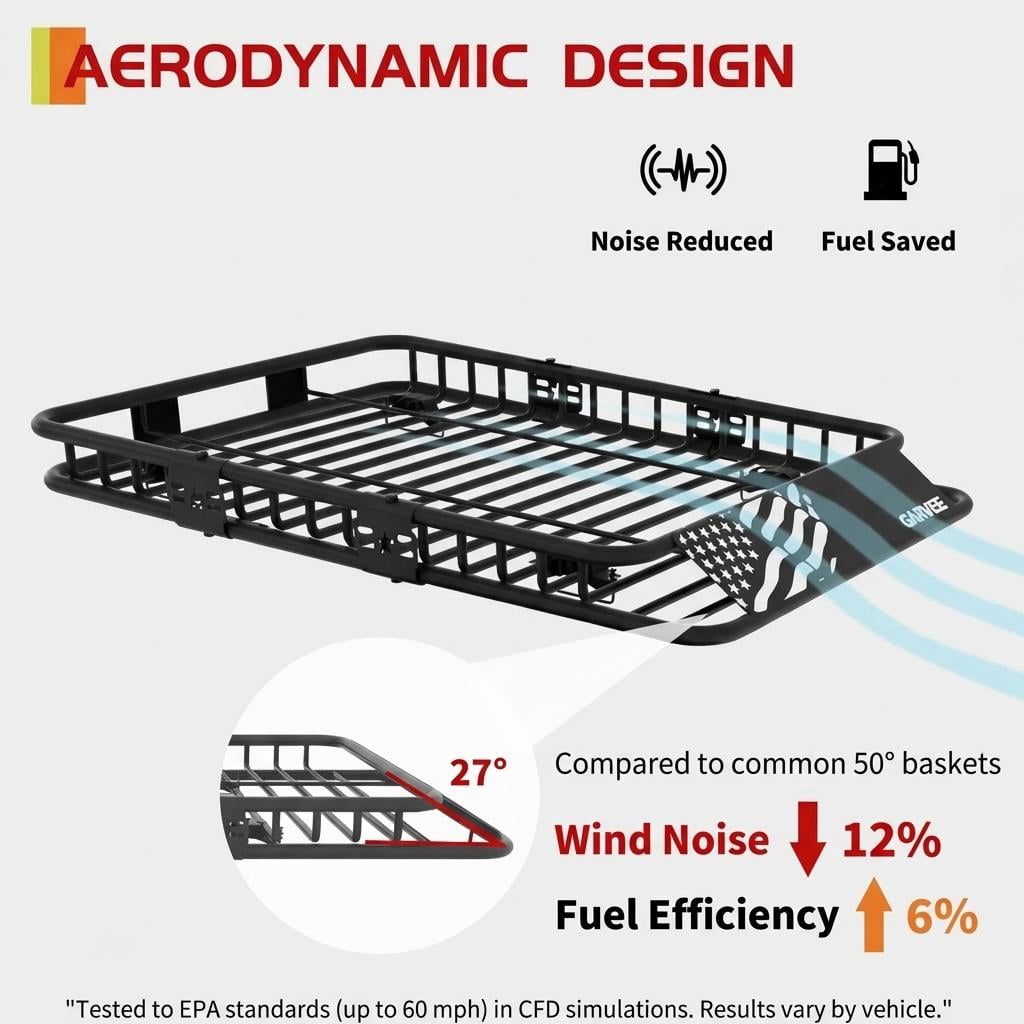 AIKKYS Roof Rack Basket with Extension,84"×39"×6" Universal Rooftop Cargo Carrier Basket,200lb Capacity Heavy Duty Steel Storage Holder Basket for for SUV/Car,Black