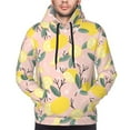 thumbnail image 4 of Hoodies for Men - Cute Lemon Green Leaves Pink Long Sleeve Comfrt Men'S Fashion Hoodies & Sweatshirts, Sweatshirts for Men Hoodies Pullover Clothing Clothes with Pouch, 4 of 7