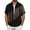 Black, variant on Collared Shirts for Men Short Sleeve Deep V Neck Shirt Casual Loose Fit Lightweight Pleated Top Beach Vacation Shirt Beige L