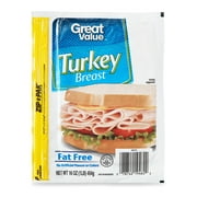 Great Value Fat-Free Turkey Breast, 16 oz Bag