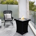 thumbnail image 2 of Sunbeam Urban Modern Aluminum Ceramic Top Column Fire Pit in Black, 2 of 5