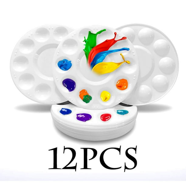 12 Pcs Paint Tray Palettes Plastic for DIY Craft Professional Art