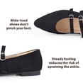 thumbnail image 4 of BERANMEY Women’s Mary Jane Ballet Flats Full-Back Slip-On with Double Adjustable T-Strap Cushioned Insole & Arch Support Non-Slip Rubber Sole Comfortable Work & Dress Flats for Women, 4 of 8