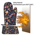 thumbnail image 5 of Bingfone Flower Print Oven Mitts Pot Holders Set 2 PCS for Kitchen for Cooking Grilling Baking BBQ Pot Holders Cook Essentials, 5 of 7