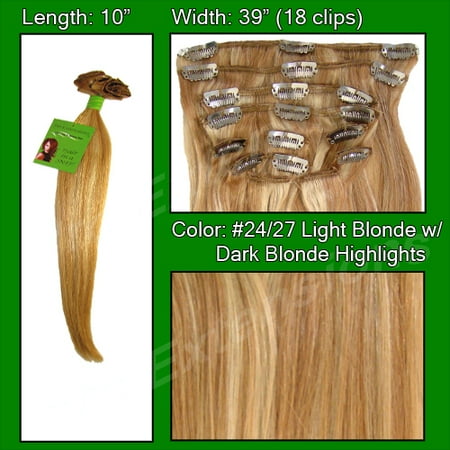 24 27 Light Blonde W Dark Blonde Highlights 10 Inch Walmart