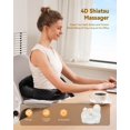 thumbnail image 4 of Shiatsu Neck & Back Massager with Heat — 4D Deep Kneading Massage Pillow for Neck, Shoulders, Back, Legs, 4 of 9