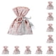 thumbnail image 1 of Naiovety Candy Drawstring Bag Fiesta de cumpleaños de vacaciones Chocolates Galletas Favores Regalos Paquete de almacenamiento Bolsa Niños Rosa 10Conjunto, 1 of 6