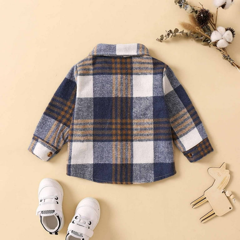 ZCFZJW Clearance!Little Kids Toddler Baby Boy Girl Flannel Shirt