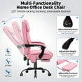 thumbnail image 4 of Hoffree Massage Office Chair 400LBS Executive Office Chair Massage and Footrest Big and Tall Office Chair with Heated Lumbar Support, Ergonomic Computer Desk Chair Reclining High Back Leather Office, 4 of 8