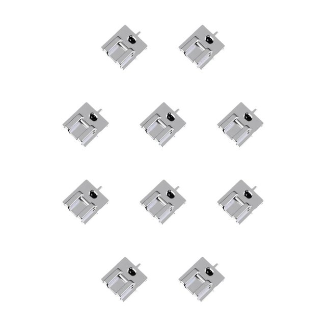 Cremallera Invisible Advancent 2 uds Suministros para el Hogar Plata 2.5*1.6*0.8 cm