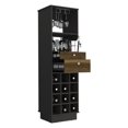 thumbnail image 7 of Dining Room Sideboards, Classic Bar Cabinet, Two Drawers, Twelve Built-in Wine Rack-Black / Walnut, Multicolor Wooden Sideboards,Particle Board Wooden Servers, 7 of 7