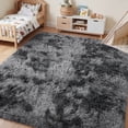 thumbnail image 3 of Nefoso Shag Area Rug, 8ft x 10ft Soft Fluffy Tie-Dye Area Rugs for Living Room Bedroom Decor Carpet, Dark Gray, 3 of 13