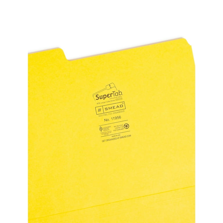 Smead SuperTab File Folder Oversized 1/3-Cut 11956 