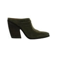 thumbnail image 3 of Sam Edelman Alison Desert Olive Pointed Toe Slip On Stacked Heel Leather Mules (Desert Olive, 10), 3 of 3