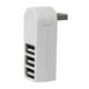 thumbnail image 1 of 3 puertos Mini USB 2.0 Hub Accesorios giratorios de 270 grados para teléfonos con computadora Blanco perfke Concentrador USB, 1 of 7