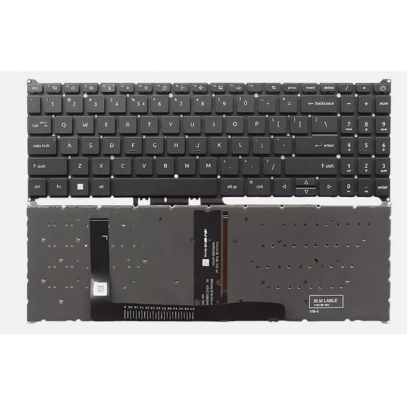 New US Black English Backlit Laptop Keyboard (Without palmrest) for Acer Aspire Go 15 AG15-31P N23Q23 AG15-31P-C48E Light Backlight