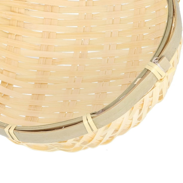 Serving Basket Tray,Fruit Basket Hand Woven Fruit Tray Kitchen Supplies