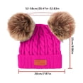 thumbnail image 3 of Staki Newborn Winter Hat Infant Baby Beanie with Bear Ear Cute Winter Hat for Toddler Boys Girls Soft Knitted Cap(Hot Pink,0-24 Months), 3 of 5