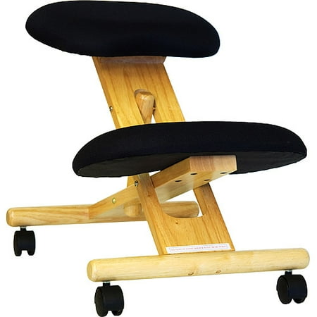 wooden ergonomic kneeling posture office chair, black - walmart wooden ergonomic kneeling posture office chair, black - walmart