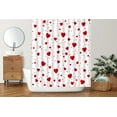 thumbnail image 2 of Red Heart Shower Curtain Valentine''s Day Heart Dot Sweet Love Romantic Couple Polyester Bathroom Decor Curtain with Hook, 2 of 8