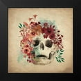 thumbnail image 2 of Kimberly, Allen 12x12 Black Modern Framed Museum Art Print Titled - Floral Skull 2 v2, 2 of 5