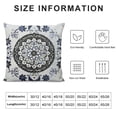 thumbnail image 5 of PRATYUS  Throw Pillow Cases Cozy Fleece Mandala Floral Medallion Compass Decorative Cushion Covers for Couch Bed Sofa Farmhouse Decoration Navy Blue Grey 22x22in, 5 of 5