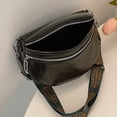 thumbnail image 2 of Bolso tipo cartera con cinturón para mujer con correa ancha y múltiples bolsillos (negro), 2 of 8