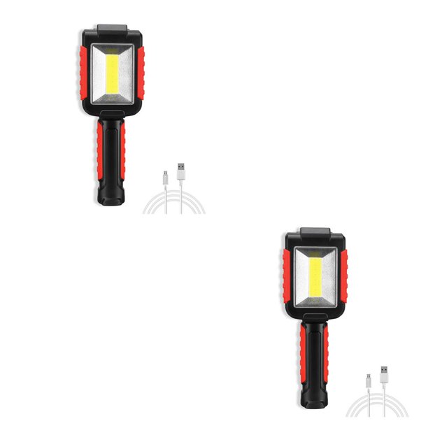 Eigraketly Luz de trabajo, equipos de Camping, lámpara de inspección de PC, luces brillantes magnéticas, linterna de reparación, 3 modos, lámpara de Rojo 2piezas Eigraketly CBP226706