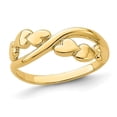 thumbnail image 1 of 14K Yellow Gold Heart X-Design Promise Ring (SIZE 7), 1 of 5