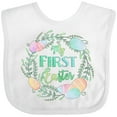 thumbnail image 3 of Inktastic My First Easter Pastel Colored Wreath Boys or Girls Baby Bib, 3 of 4