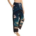 thumbnail image 2 of Balery Artistic Starry Sky Moon Book print Women's Pajama Pants,Ultra Lightweight Pjs,Lounge Pant-Small, 2 of 9
