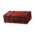 thumbnail image 2 of BELOVING Valise Antique Robuste Déco Maison Bagage Valise pour Mariage Voyage Filles Rouge, 2 of 10