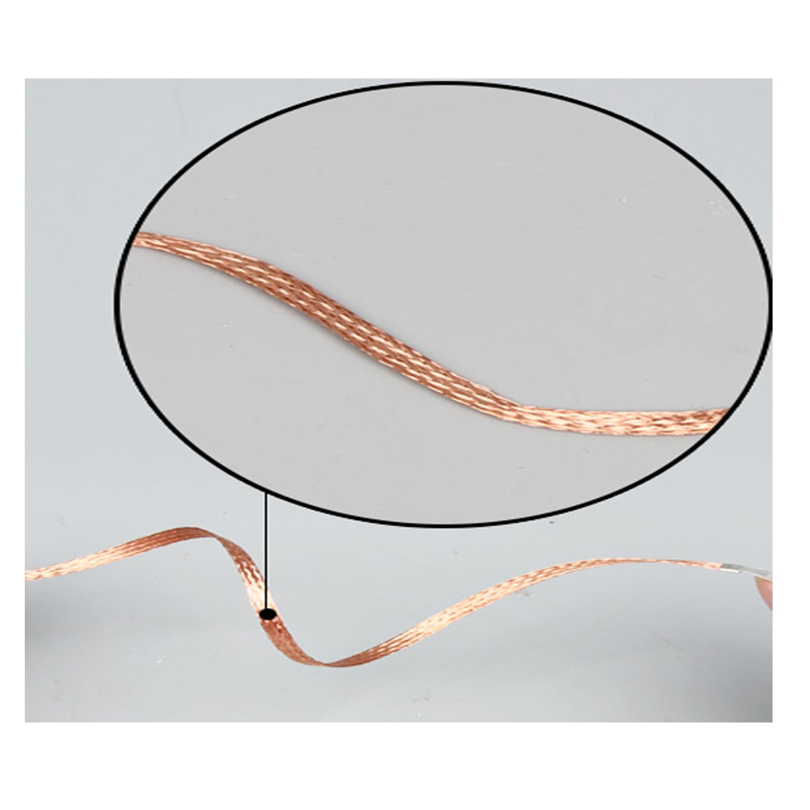 10 Pieces, Terminal Copper National Standard Braided Ground Wire/6 Square; Length About 6 Inches (150 Mm); Hole Distance: 16 Mm