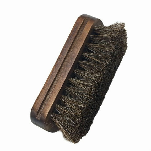 Classic Shoe Shine Brush- Leather Footwear Polish Horse Hair Brush-Horsehair Polishing Brush for Leather