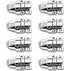 thumbnail image 1 of MUJIXI Set of 8 Case Toggle Catch Closure Clasp Latch Locking Lock Hasp - Silver, 1 of 5