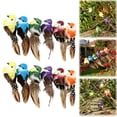 thumbnail image 4 of 12Pcs Artificial Bird Clip Ornaments, Mini Bird Figurine Clips, Decorative Branch Bird Clips, Fake Bird Craft Decorations, Clip On Bird Ornament Set for Floral Wreath Garden Wedding Home DIY Decor, 4 of 7