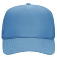 thumbnail image 2 of OTTO CAP 5 Panel High Crown Mesh Back Trucker Hat, Polyester Foam Front, Cool Blue, 6PCS Set Pack, 2 of 7