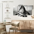 thumbnail image 4 of Elephant Stock Monochromic Matterhorn Mountain Wall Art - Horizontal Multi Panel Canvas - Living Room Wall Decor - Nature Multi Panel - Black And Gray Decor - 24" x 14", 4 of 4