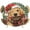 Green, variant on Round Table Cover 36-44 Inch Christmas Tree Waterproof Reusable Table Cloth Round Fitted Vinyl Tablecloth with Elastic Edged for Parties Outdoors, Beige Xmas Balls Withered Branch Snowflakes