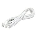 thumbnail image 1 of Uxcell Phone Extension Cord Telephone Cable Phone Line Cord RJ11 6P4C Plugs Male to Male for Phone and Fax 15 ft White, 1 of 5