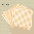 thumbnail image 3 of Uxcell 300pcs Square Checkered Wax Paper Sheets 8.66" x 8.66" Oil-absorbing Dry Food Wrapping Paper for Sandwich Baking Paper Liners Picnic Basket Bread Hamburger Wrap Kitchen, Yellow, 3 of 7