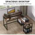 Tribesigns Reversible LShaped Desk with Monitor Stand, 59x55 inch