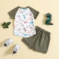 thumbnail image 6 of WOLLED Newborn Baby Boys Hooded Outfit 2PCS Kids Infant Cotton Cartoon Short Sleeve Set for 0 Months-3 Years, 6 of 9