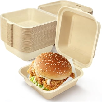 Signature Packaging Takeaway Containers With Lids Clamshell Takeaway Boxes Disposable