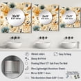 thumbnail image 4 of Designart "Natural Grace" Floral Square Mirror Wall Decor Cottage - Large Beige Square Bathroom Mirror - Square Printed Wall Mirror Art, 4 of 5